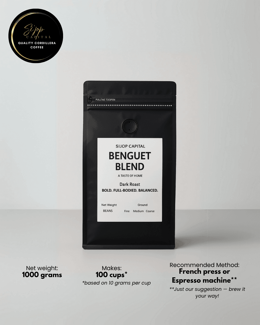 Benguet Blend 1000 grams - Si'jop Capital Specialty Coffee